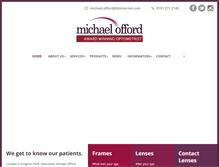 Tablet Screenshot of michaelofford-optometrist.co.uk